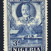 Nigeria 1936 KG5 Pictorial 3d blue mounted mint, SG 38