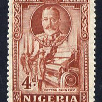 Nigeria 1936 KG5 Pictorial 4d red-brown mounted mint, SG 39