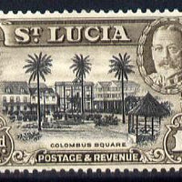 St Lucia 1936 KG5 Pictorial 1d black & brown unmounted mint, SG 114
