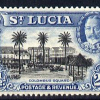 St Lucia 1936 KG5 Pictorial 2.5d black & blue unmounted mint, SG 117