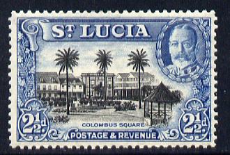 St Lucia 1936 KG5 Pictorial 2.5d black & blue unmounted mint, SG 117