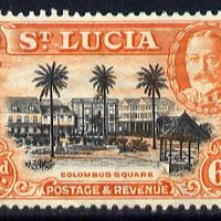 St Lucia 1936 KG5 Pictorial 6d black & orange unmounted mint, SG 120