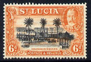 St Lucia 1936 KG5 Pictorial 6d black & orange unmounted mint, SG 120