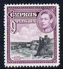 Cyprus 1938-51 KG6 9pi black & purple unmounted mint SG159