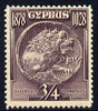 Cyprus 1928 KG5 50th Anniversary 3/4 pi dull purple mounted mint SG123