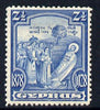 Cyprus 1928 KG5 50th Anniversary 2.5pi light blue mounted mint SG126