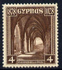 Cyprus 1928 KG5 50th Anniversary 4pi deep brown mounted mint SG127