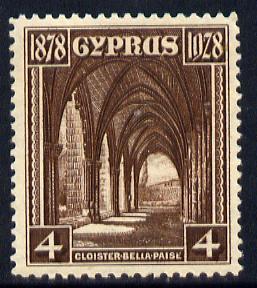 Cyprus 1928 KG5 50th Anniversary 4pi deep brown mounted mint SG127