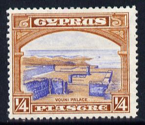 Cyprus 1934 KG5 Pictorial 1/4pi ultramarine & orange-brown mounted mint SG 133