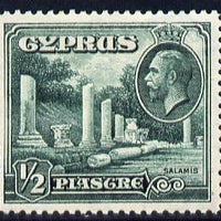 Cyprus 1934 KG5 Pictorial 1/2pi green mounted mint SG 134