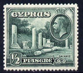 Cyprus 1934 KG5 Pictorial 1/2pi green mounted mint SG 134
