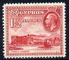 Cyprus 1934 KG5 Pictorial 1.5pi carmine mounted mint SG 137