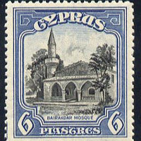 Cyprus 1934 KG5 Pictorial 6pi black & blue mounted mint SG 140