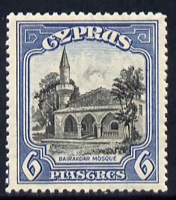 Cyprus 1934 KG5 Pictorial 6pi black & blue mounted mint SG 140