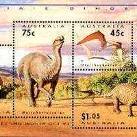 Australia 1993 Prehistoric Animals m/sheet containing complete set of 6 unmounted mint, SG MS 1429
