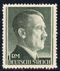 Germany 1942-44 Adolf Hitler 1m bottle green P12.5 unmounted mint, SG 799