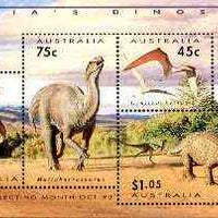 Australia 1993 Prehistoric Animals m/sheet containing complete set of 6, overprinted for Bangkok '93, see note after SG MS 1429 unmounted mint