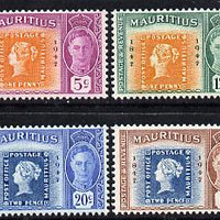 Mauritius 1948 KG6 Stamp Centenary set of 4 unmounted mint, SG 266-9