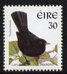 Ireland 1997-2000 Birds - Blackbird 30p with phosphor frame unmounted mint SG 1038ap
