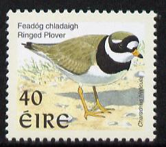 Ireland 1997-2000 Birds - Ringed Plover 40p with phosphor frame unmounted mint SG 1055p