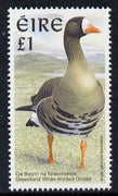 Ireland 1997-2000 Birds - White Fronted Goose £1 unmounted mint SG 1060