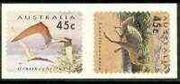 Australia 1993 Prehistoric Animals set of 2 two self-adhesive coil stamps unmounted mint, SG 1430-31