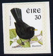 Ireland 1997-2000 Birds - Blackbird 30p self adhesive Perf 9x10 with phosphor frame unmounted mint SG 1087p