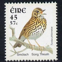 Ireland 2001 Birds Dual Currency - Song Thrush 45p/75c unmounted mint SG 1428