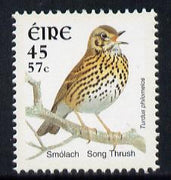 Ireland 2001 Birds Dual Currency - Song Thrush 45p/75c unmounted mint SG 1428