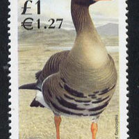 Ireland 2001 Birds Dual Currency - White Fronted Goose £1/E1.25 unmounted mint SG 1429