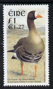 Ireland 2001 Birds Dual Currency - White Fronted Goose £1/E1.25 unmounted mint SG 1429