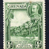 Grenada 1934-36 KG5 Pictorial 1/2d green P12.5 x 13.5 mounted mint SG 135a
