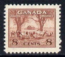 Canada 1942-48 KG6 War Effort 8c Cattle unmounted mint SG 382