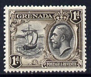 Grenada 1934-36 KG5 Pictorial 1d black & sepia P12.5 x 13.5 mounted mint SG 136a