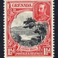 Grenada 1934-36 KG5 Pictorial 1.5d black & scarlet P12.5 x 13.5 mounted mint SG 137a