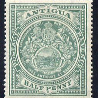 Antigua 1908-17 MCA Badge 1/2d blue-green mounted mint SG 42