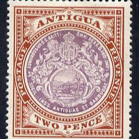 Antigua 1908-17 MCA Badge 2d dull purple & brown mounted mint SG 45