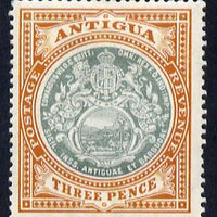 Antigua 1908-17 MCA Badge 3d grey-green & orange-brown mounted mint SG 47