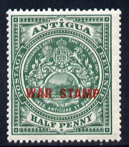 Antigua 1916-17 War Tax 1/2d green (red overprint) mounted mint SG 53