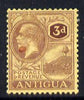 Antigua 1921-29 KG5 MCA 3d purple on pale yellow mounted mint SG 55