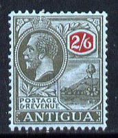 Antigua 1921-29 KG5 MCA 2s6d black & red on blue mounted mint SG 59