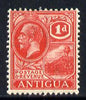 Antigua 1921-29 KG5 Script CA 1d carmine-red mounted mint SG 63