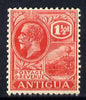 Antigua 1921-29 KG5 Script CA 1.5d carmine-red mounted mint SG 68