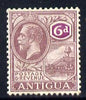 Antigua 1921-29 KG5 Script CA 6d dull & bright purple mounted mint SG 75