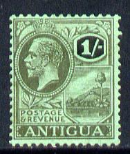 Antigua 1921-29 KG5 Script CA 1s black on emerald mounted mint SG 76