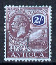 Antigua 1921-29 KG5 Script CA 2s purple & blue on blue mounted mint SG 77