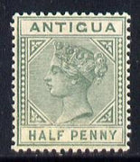Antigua 1882 QV Crown CA 1/2d green mounted mint SG 21