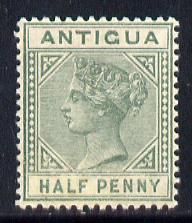 Antigua 1882 QV Crown CA 1/2d green mounted mint SG 21