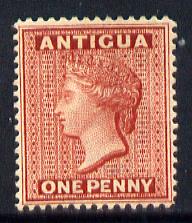 Antigua 1884-87 QV Crown CA 1d carmine-red mounted mint SG 25