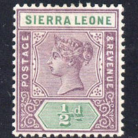 Sierra Leone 1896-97 QV Key Plate Crown CA 1/2d mauve & green mounted mint SG 41